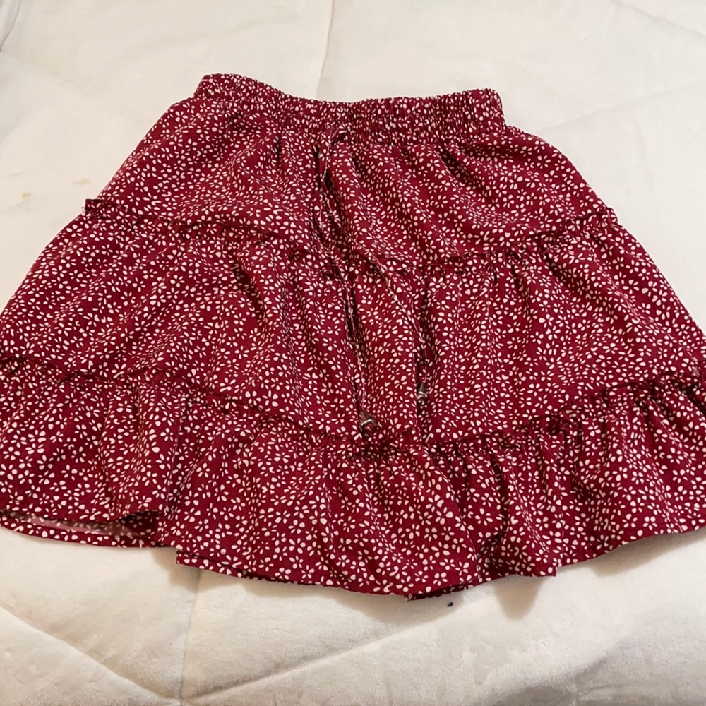 Floral print flowy skirt